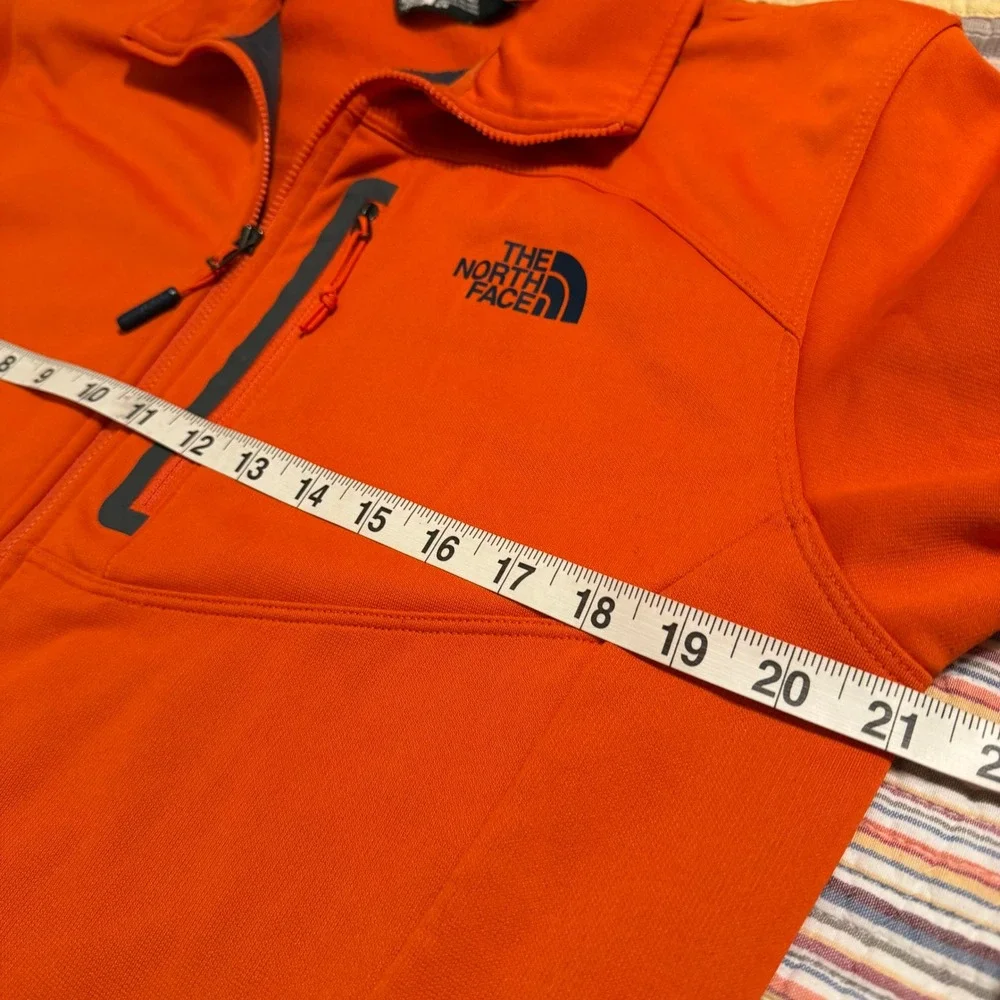 The North Face Orange Fleece Zip Up Jacket Mens M Medium Outdoor Activewear